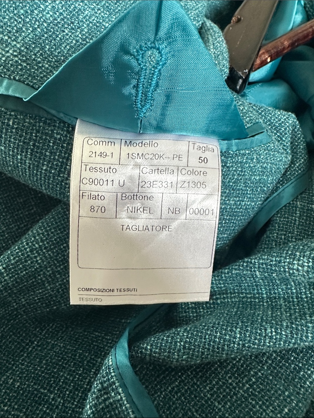 Tagliatore Teal Double-Breasted Blazer - Picture 5 of 6